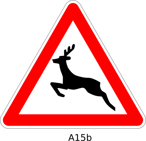 Deer Traffic Background PNG Image
