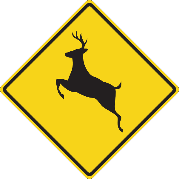 Deer Traffic Transparent Background
