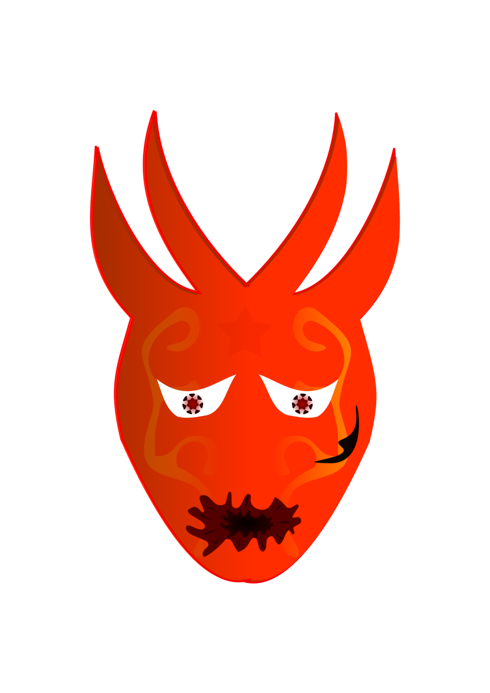 Devil Face Mask Background PNG Image