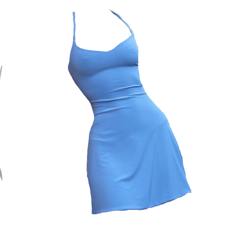 Dress Blue Retro Transparent Background