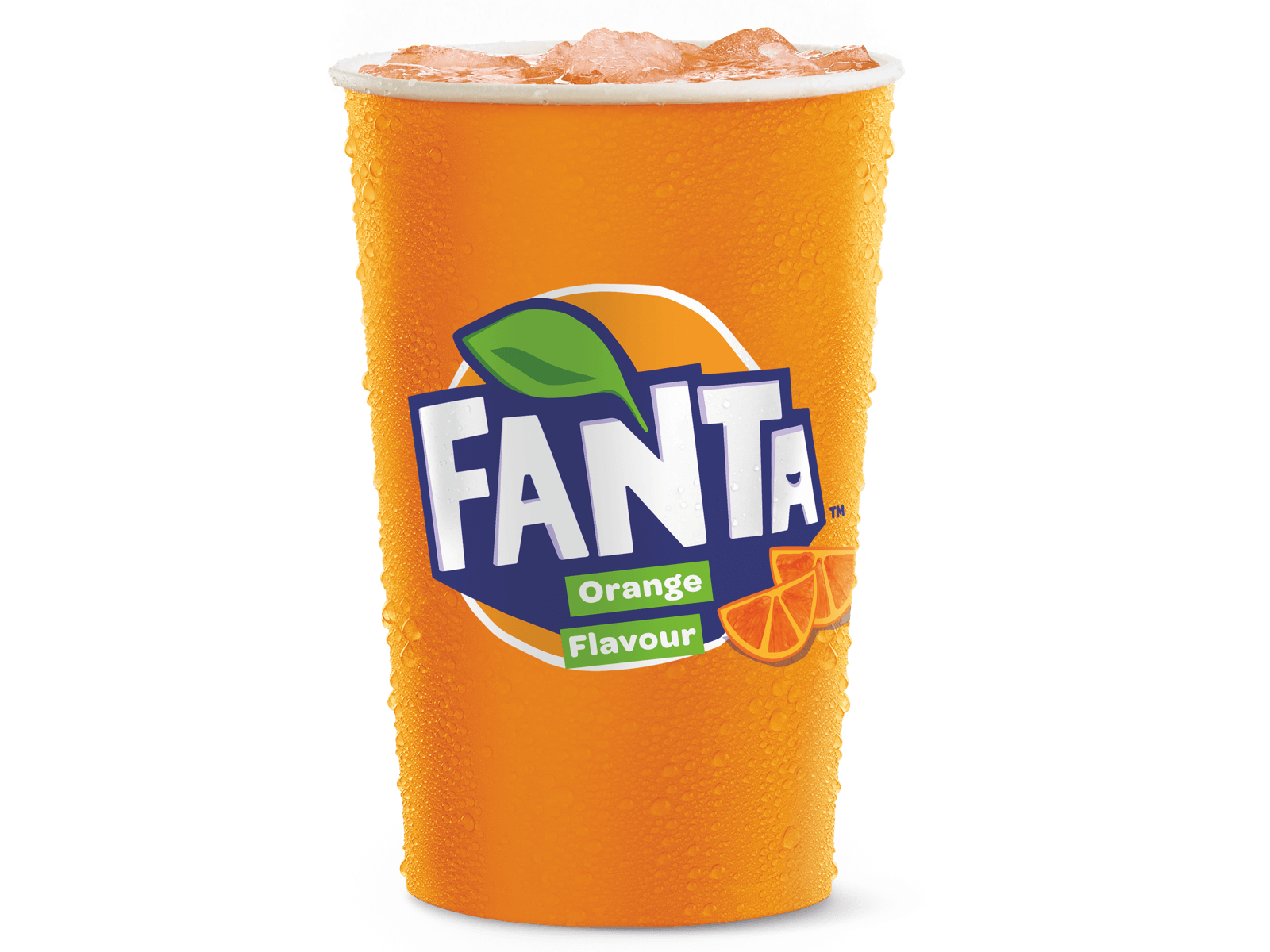 Fanta Orange Paper Cup Background PNG Image