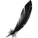Feather Black PNG Background