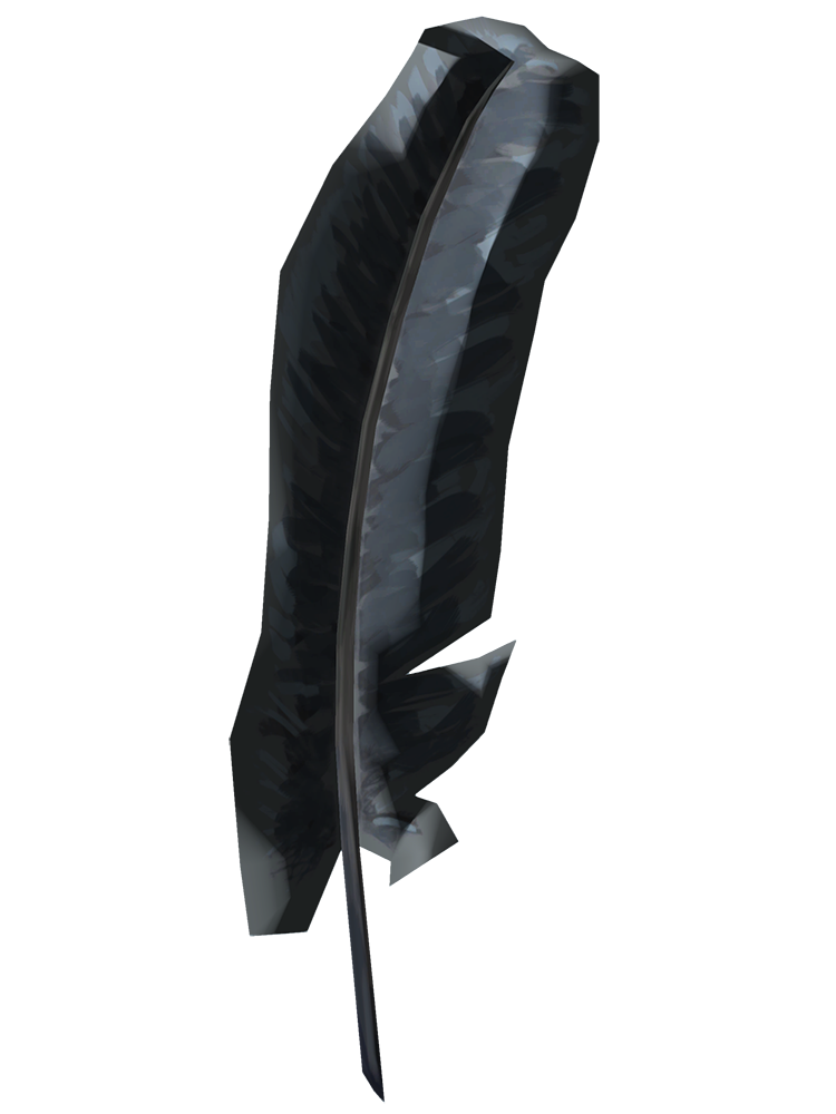 Feather Black PNG HD Quality
