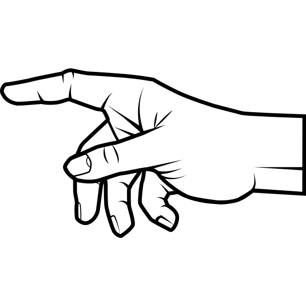Finger Pointing Left PNG Clipart Background