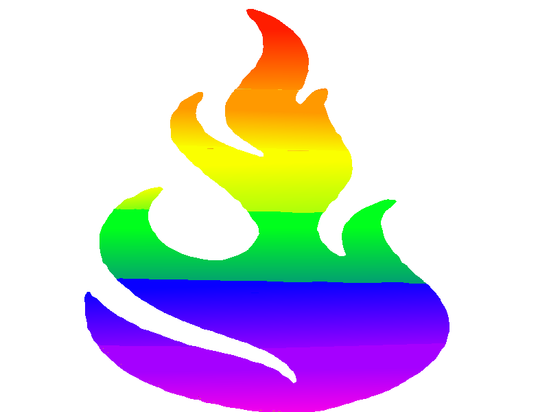 Flame Rainbow Background PNG Image