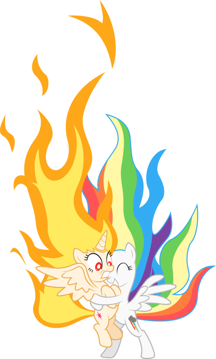 Flame Rainbow PNG Clipart Background