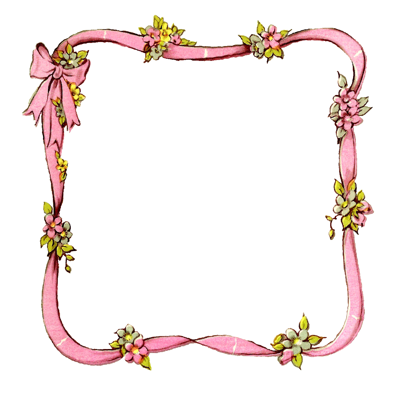 Flowers And Ribbon Transparent File