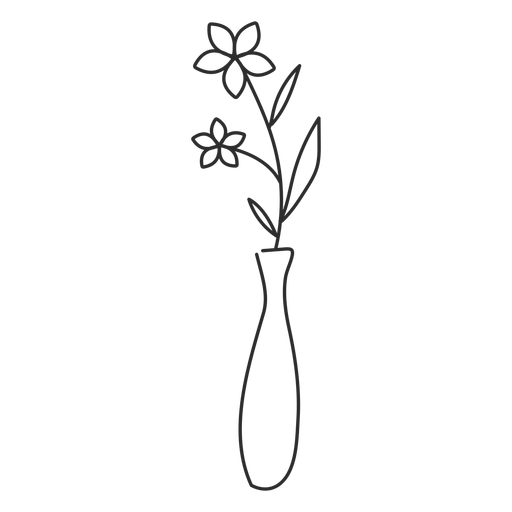 Flowers In Vase Drawing Transparent Background