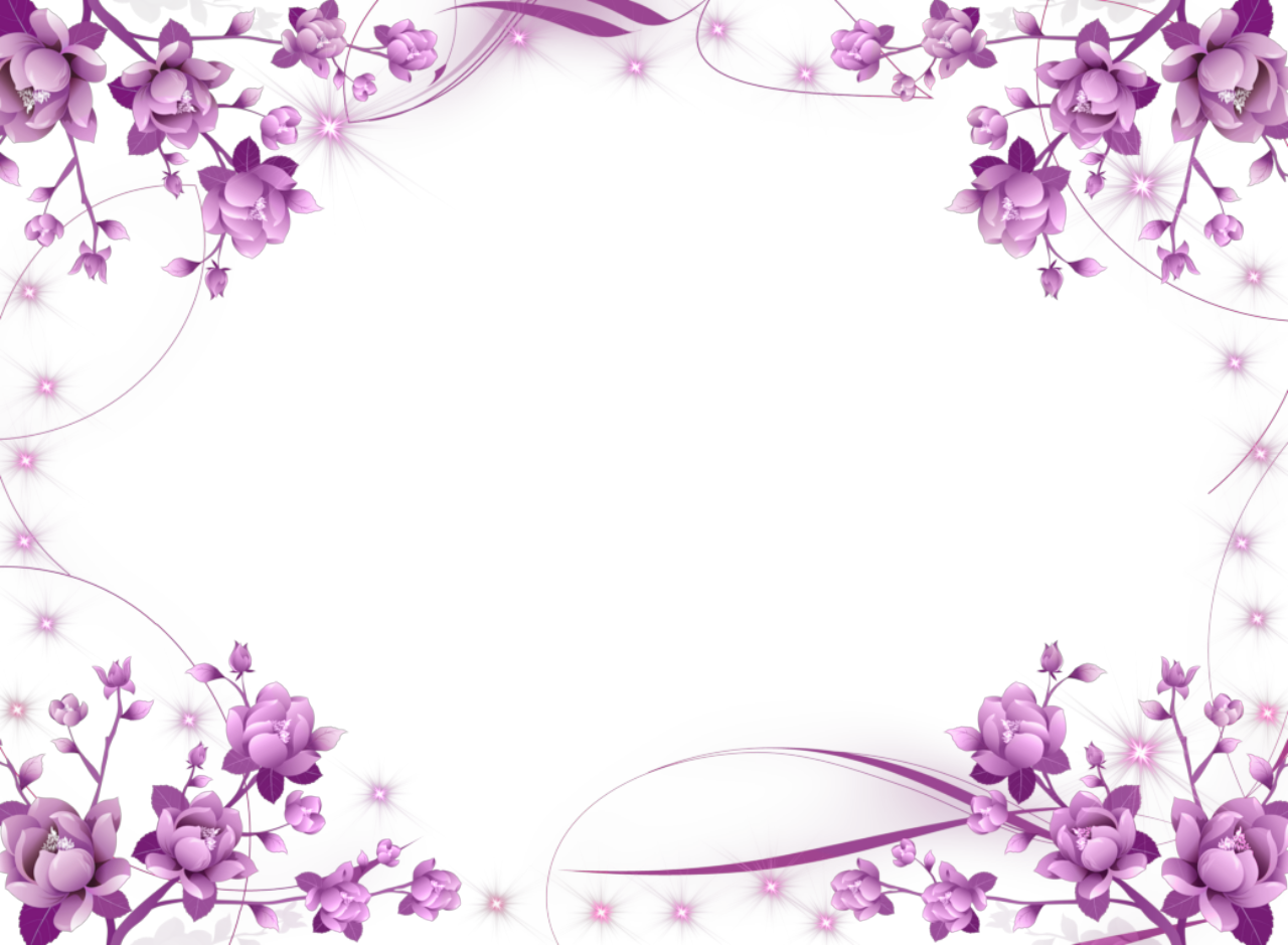 Flowers Purple Curve Transparent Image
