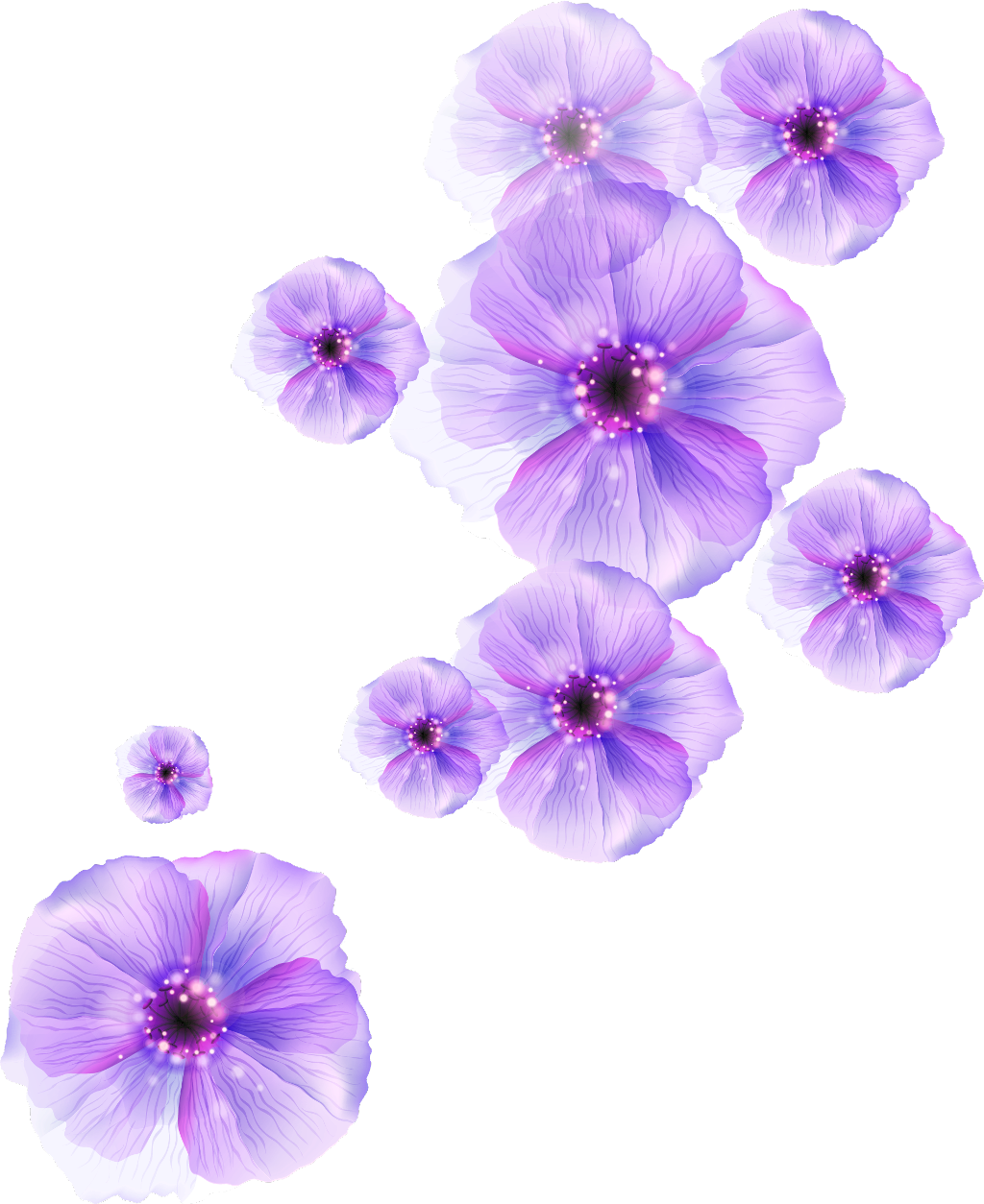 Flowers Purple PNG Free File Download