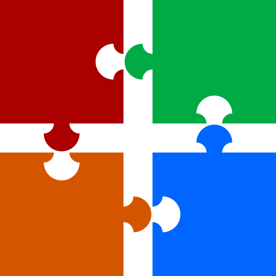 Four Puzzle Pieces PNG Clipart Background