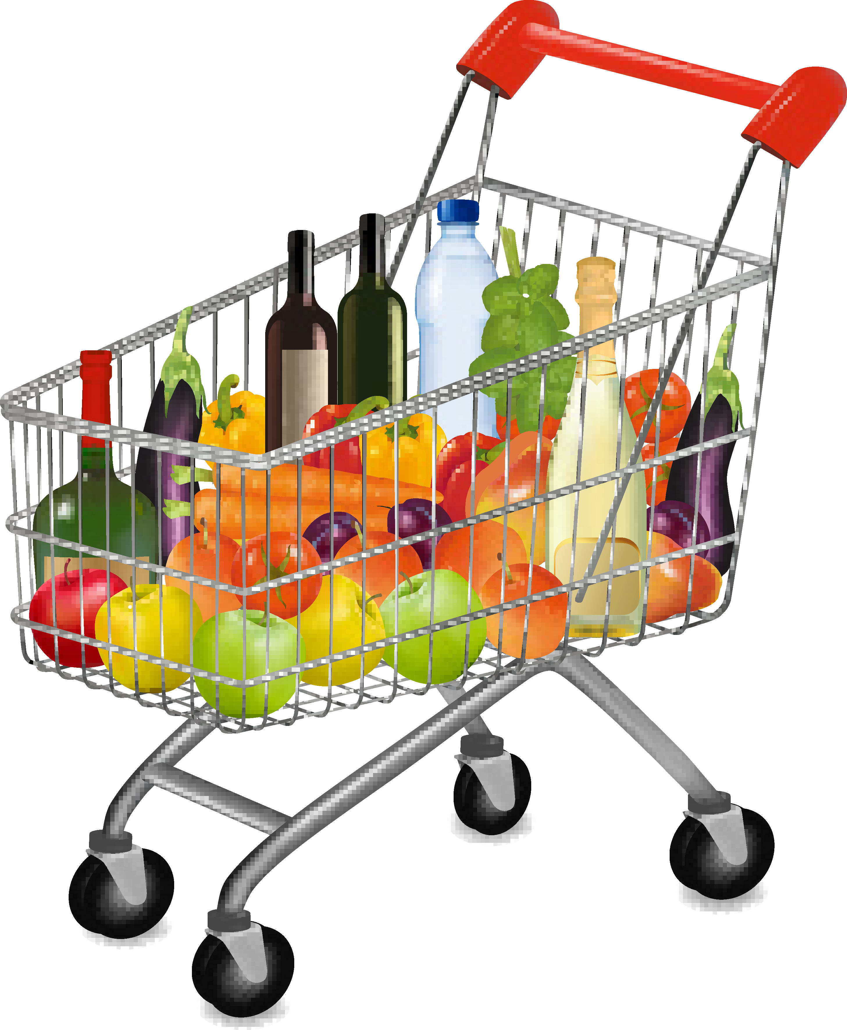 Full Shopping Cart PNG Clipart Background