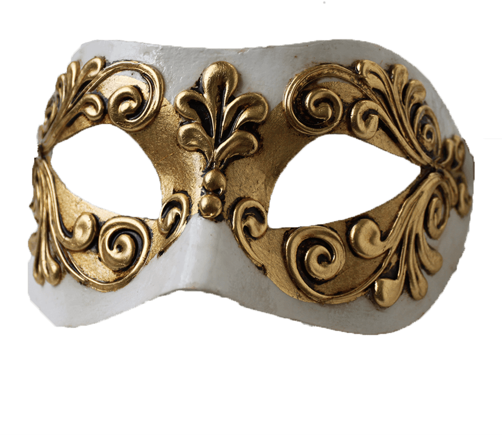Gold Carnival Mask PNG Background