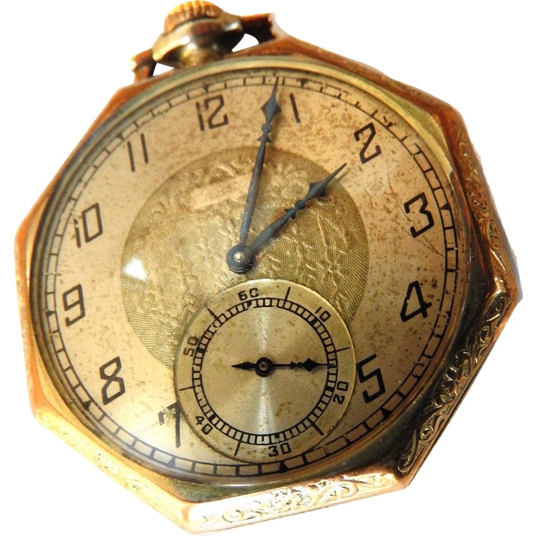 Gold Pocket Watch Clock PNG Photos