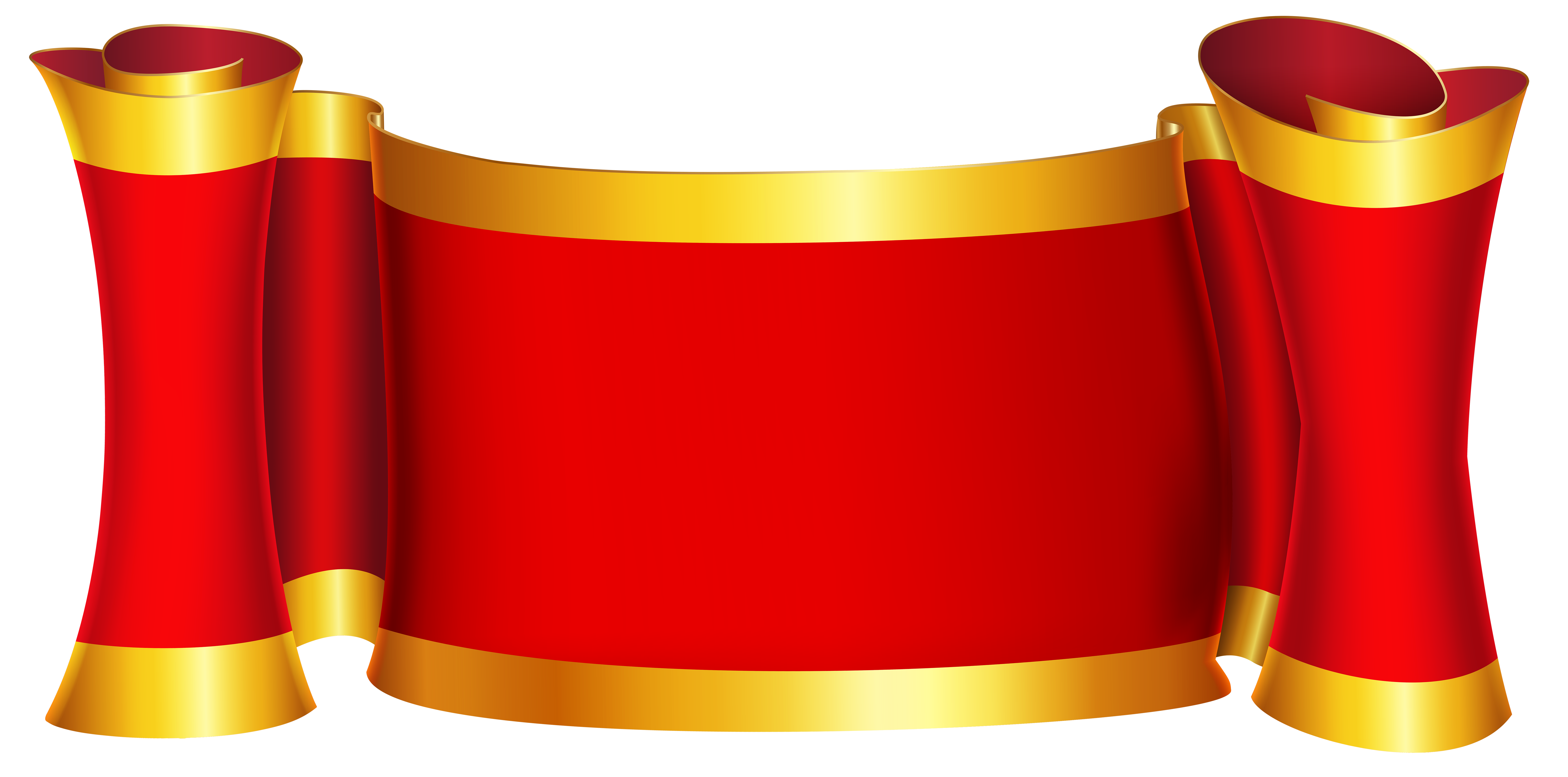 Gold Red Ribbon Download Free PNG
