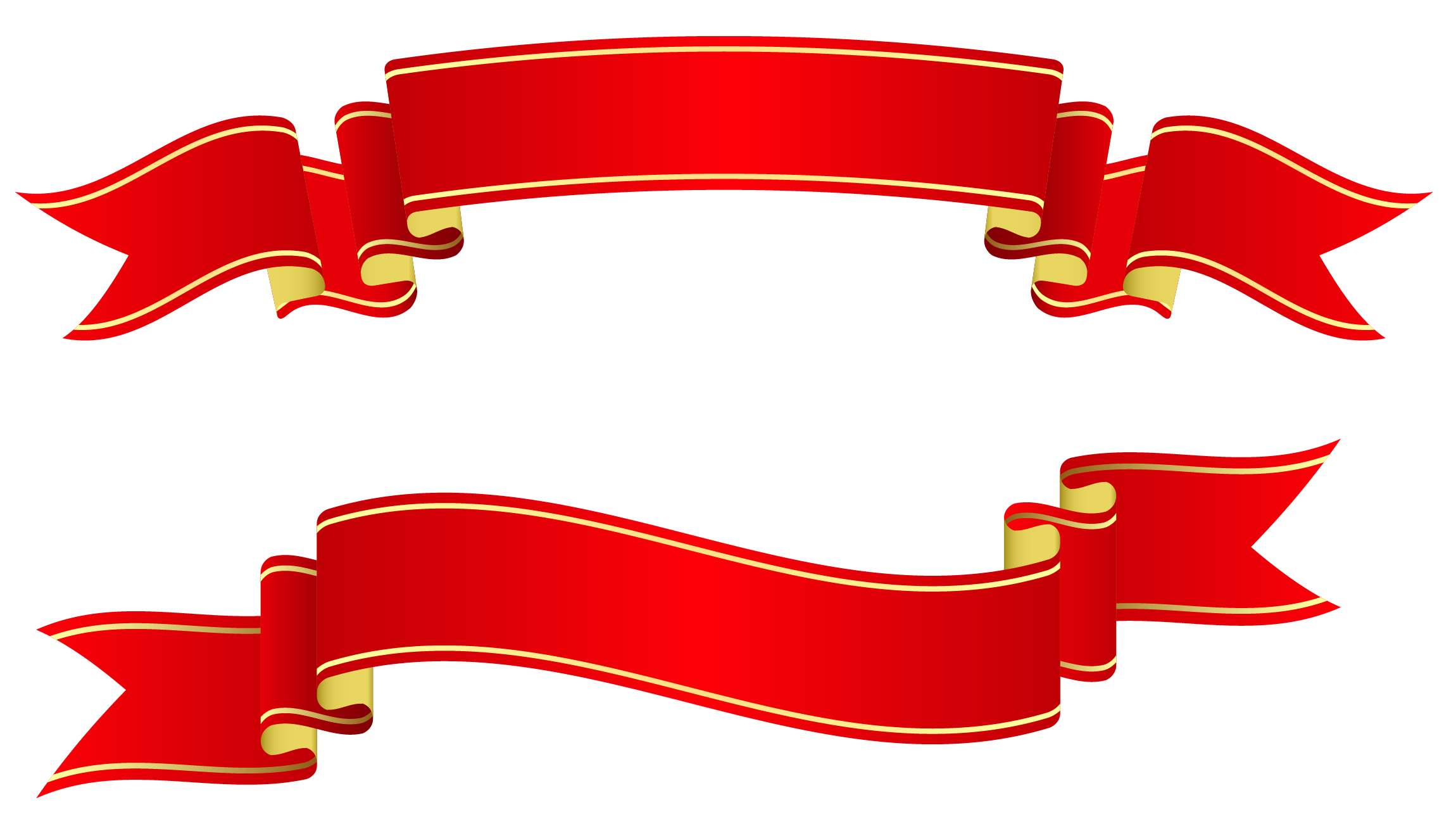 Gold Red Ribbon Transparent Free PNG