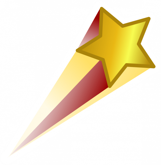 Gold Shooting Star Background PNG Image