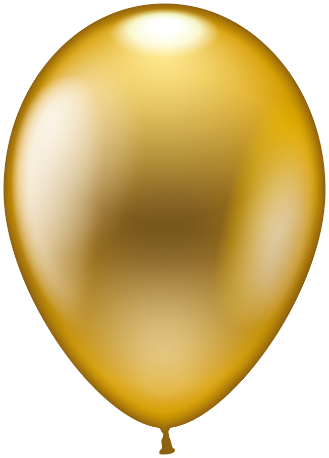 Golden Balloons Transparent Image