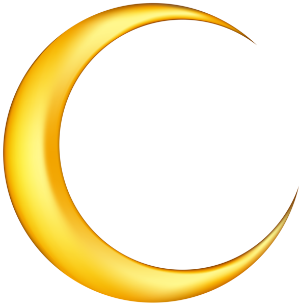 Golden Moon Crescent Free PNG