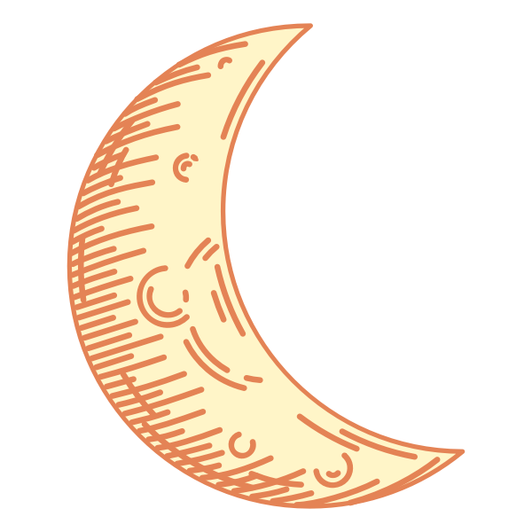 Golden Moon Crescent PNG Free File Download