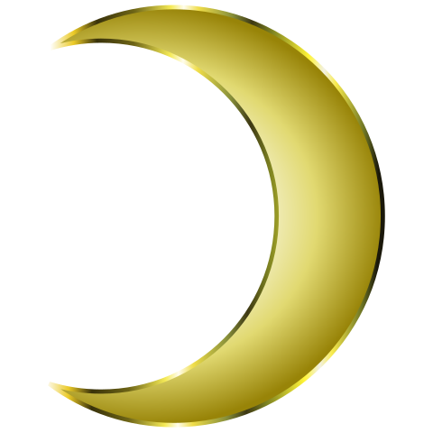 Golden Moon Crescent Transparent File
