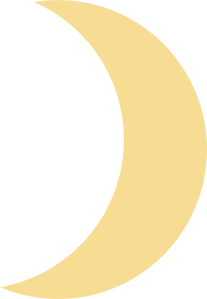 Golden Moon Crescent Transparent Image