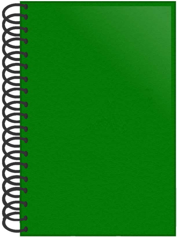 Green Notebook PNG Images Transparent Background | PNG Play