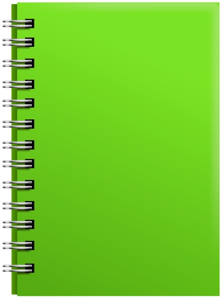 Green Notebook Transparent Image