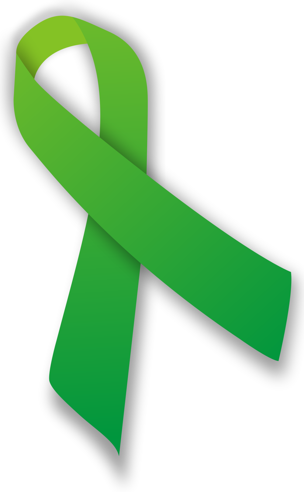 Green Ribbon Background PNG Image