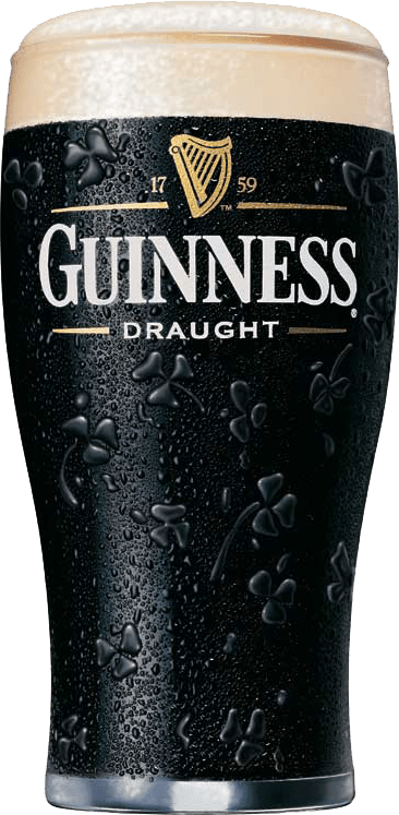 Guinness Draught Glass Background PNG Image