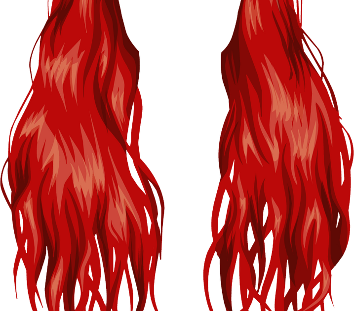 Hair Red Transparent Background
