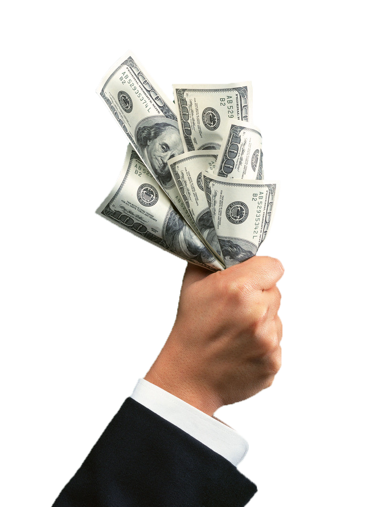 Hand Holding Cash Money PNG Images HD
