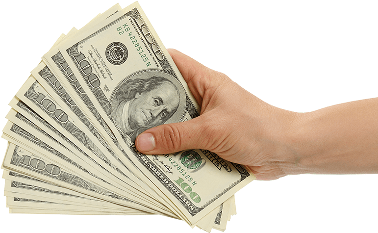 Hand Holding Cash Money PNG Photos