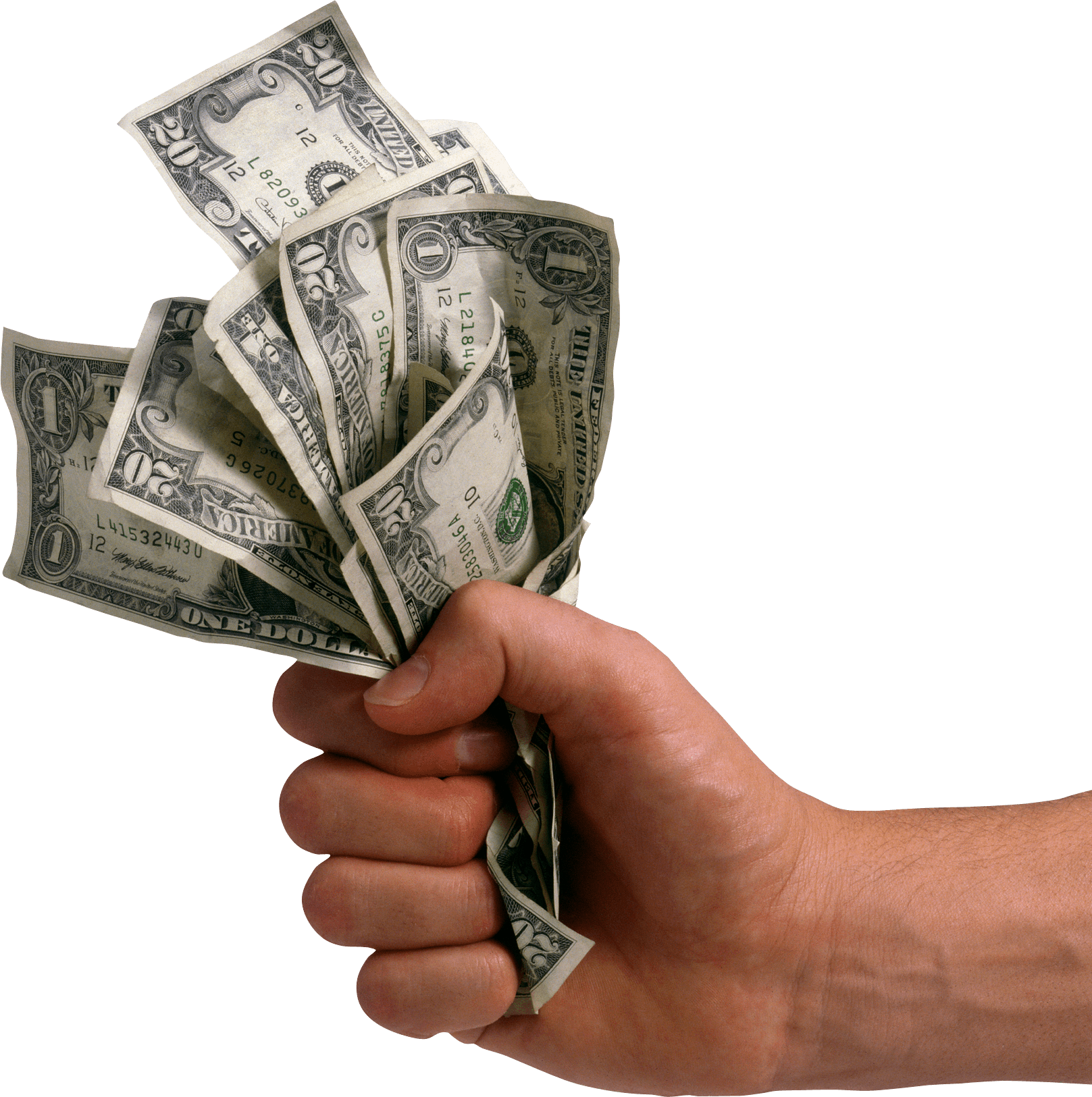 Hand Holding Dollars Money Free PNG
