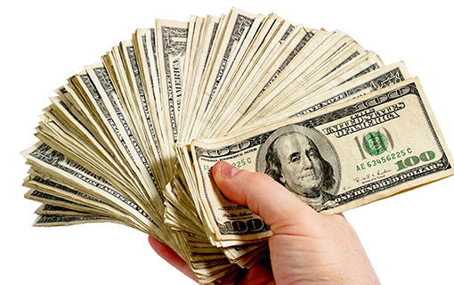 Hand Holding Dollars Money PNG Clipart Background