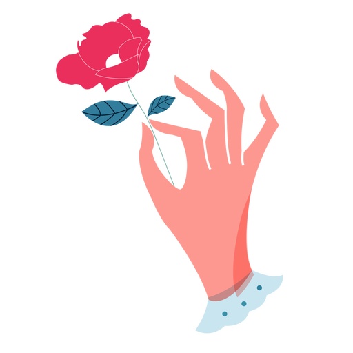 Hand Rose Background PNG Image