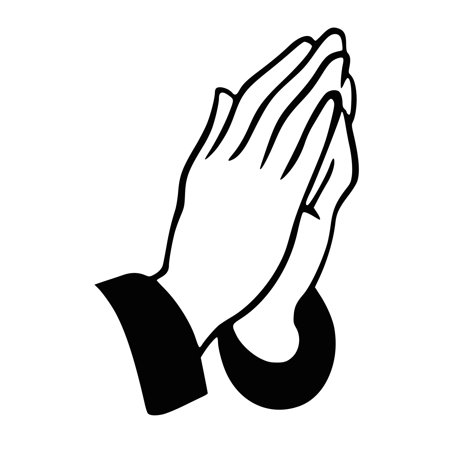 Hands Praying Clipart Transparent Image