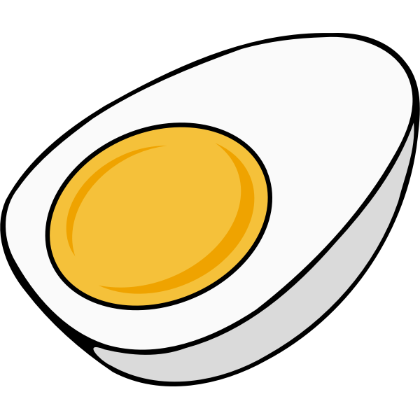 Hard Boiled Egg Cut In Half Transparent PNG
