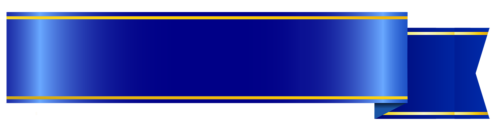 Header Blue Ribbon Background PNG Image