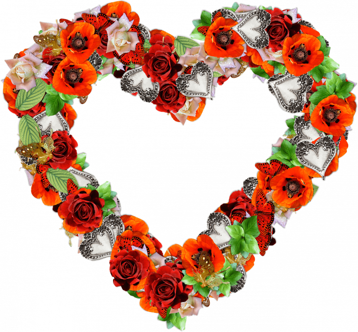 Heart Made Of Roses Download Free PNG
