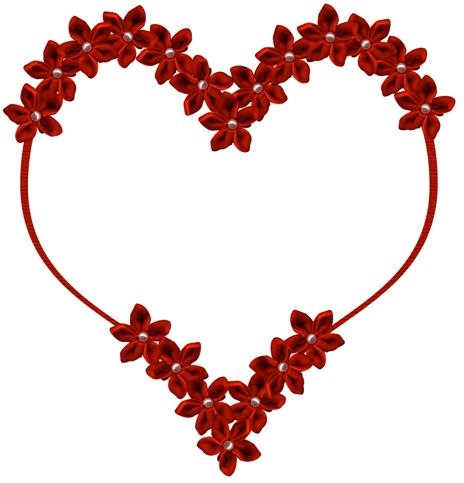 Heart Made Of Roses Free PNG