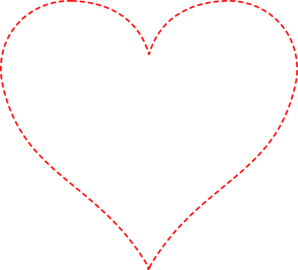 Heart Outline Dotted Background PNG Image