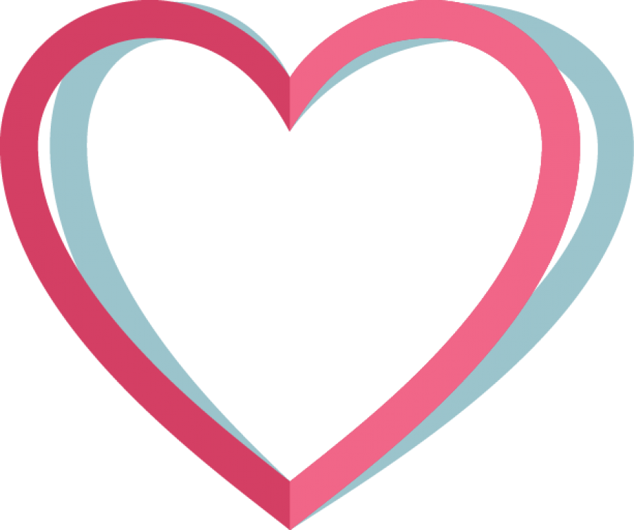 Heart Outline Pink Free PNG