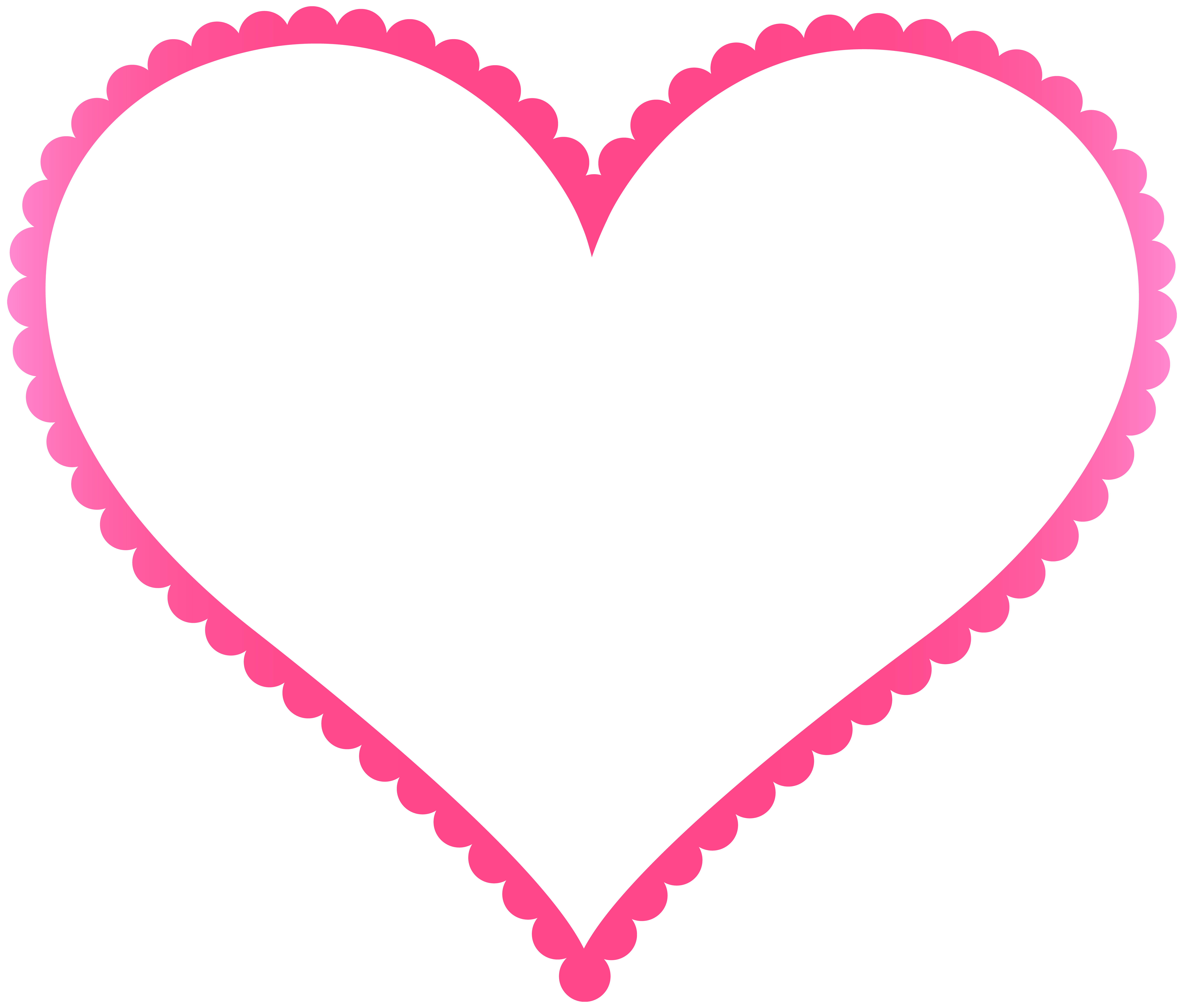 Heart Outline Pink PNG HD Quality