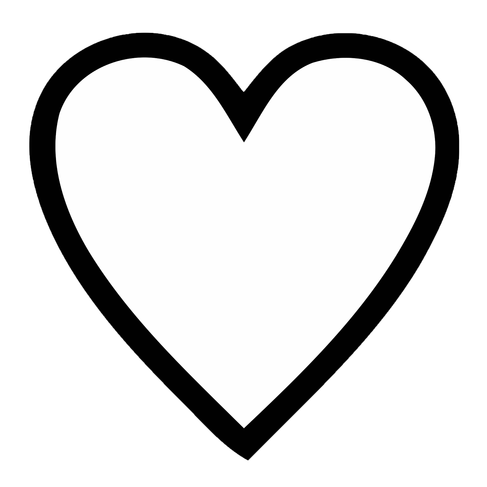 Heart Outline Sketch Transparent PNG