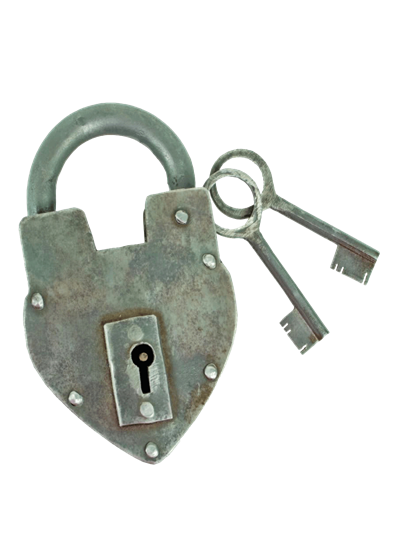 Heart Shaped Lock And Keys Background PNG Image