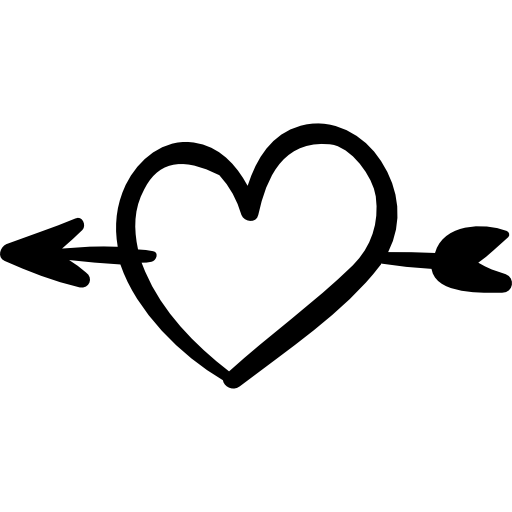 Heart With Black Arrow Transparent Images