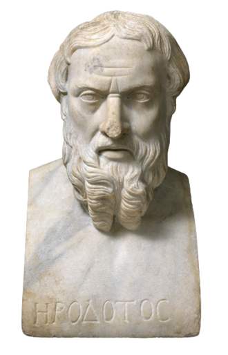 Herodotus Bust Background PNG Image