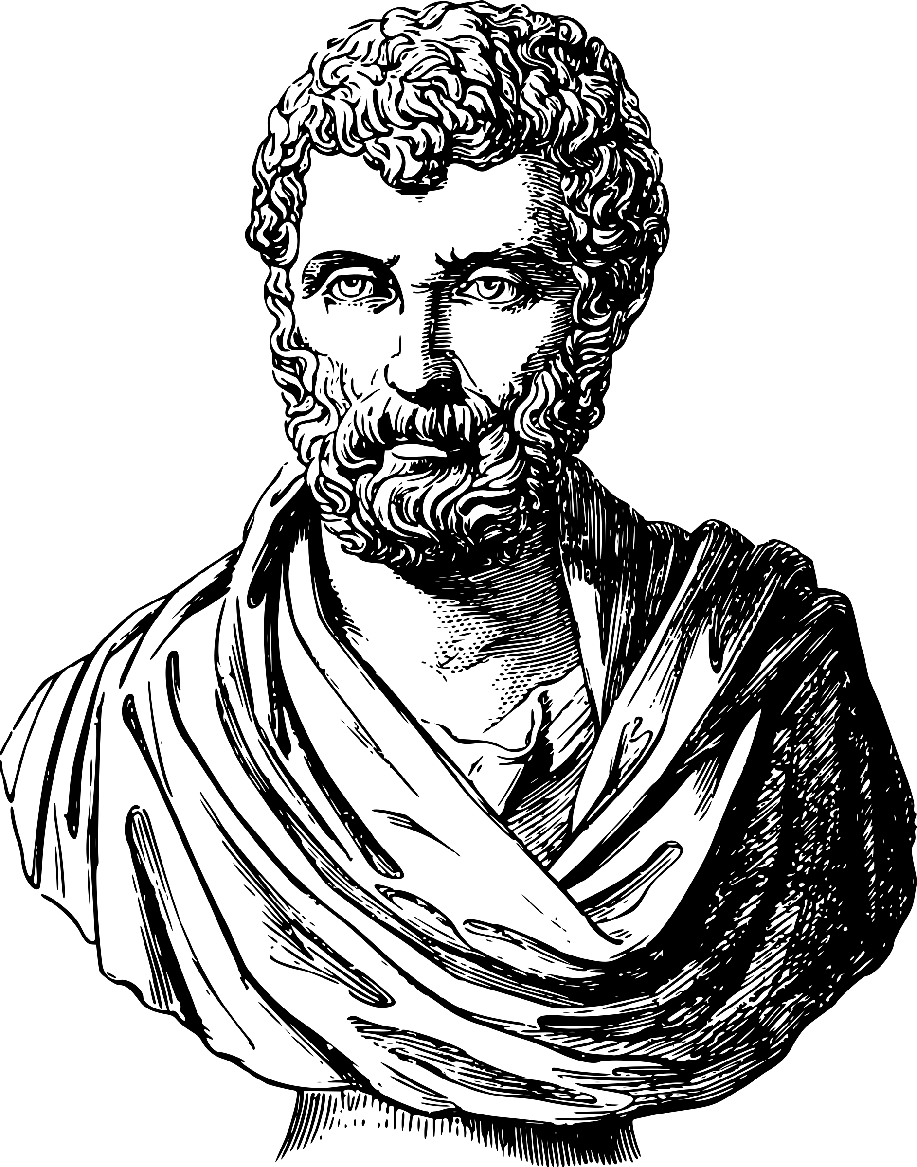 Herodotus Bust PNG Clipart Background