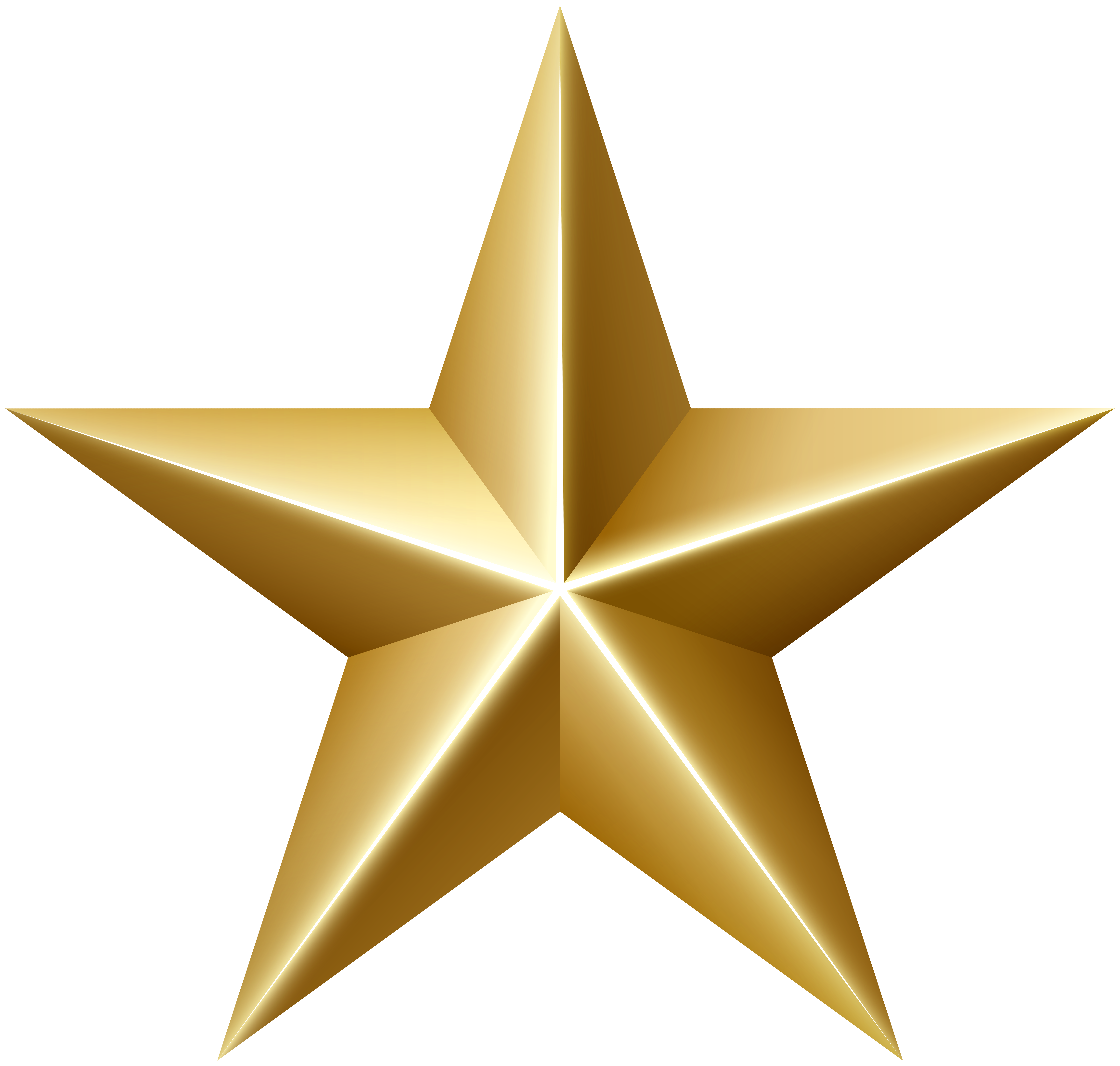 Hollywood Gold Star Transparent PNG